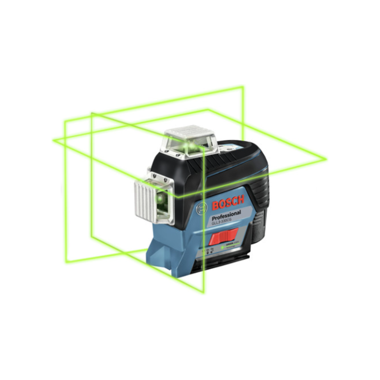 360-Degrees Connected Green-Beam Three-Plane Leveling and Alignment-Line Laser